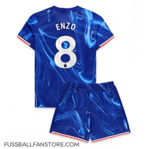 Chelsea Enzo Fernandez #8 Replik Heimtrikot Kinder 2024-25 Kurzarm (+ Kurze Hosen)